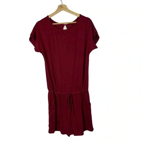 Boutique Dark Red Short Sleeve Romper L - Picture 1 of 4